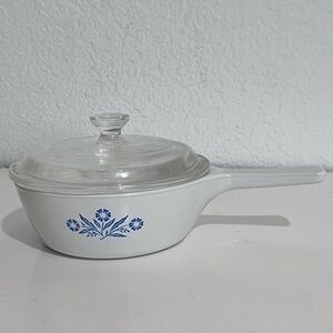 Corning Ware Blue Cornflower 1 Pint Saucepan with Lid